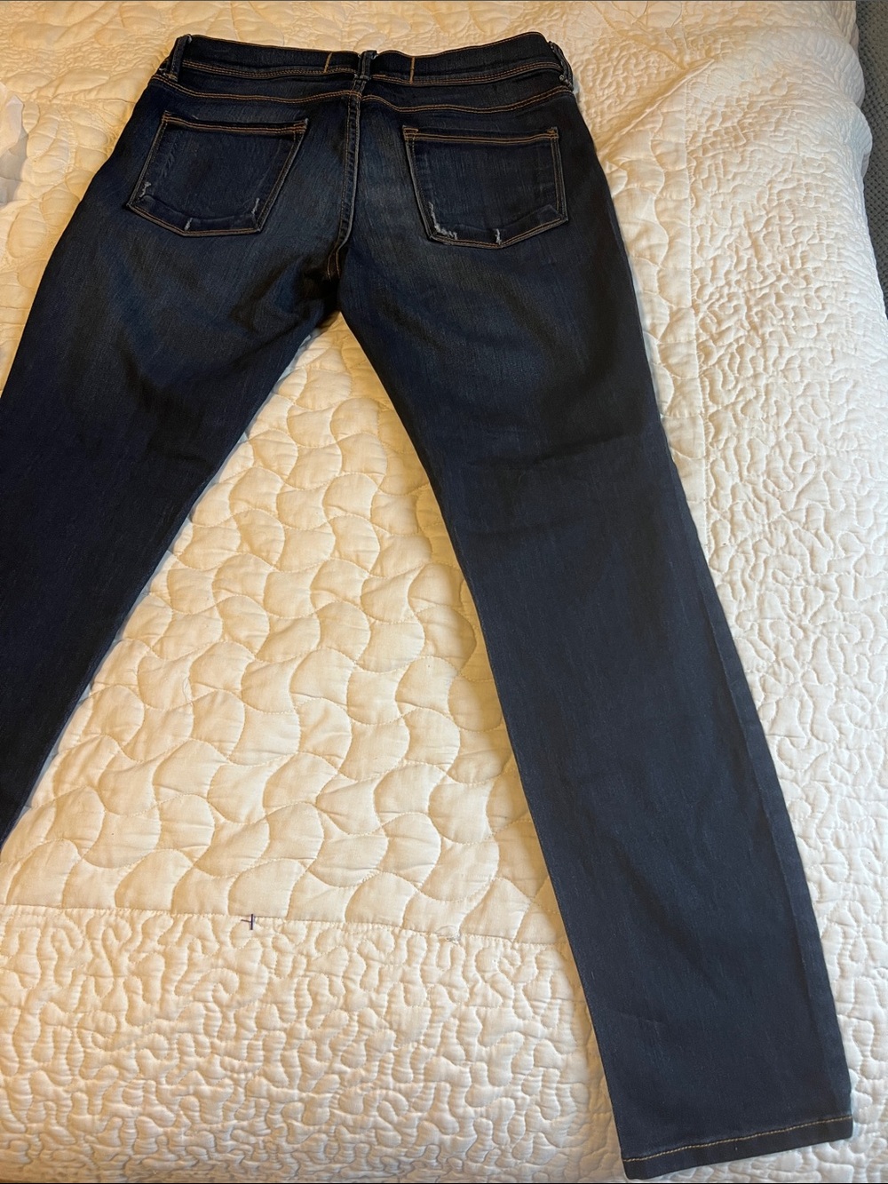 Free People Dark Indigo Skinny Jeans Made In The USA American Stars&Strips Label - Picture 5 of 12